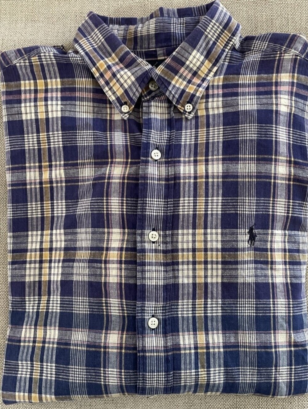 Ralph Lauren Blake Shirt Button Down 100% Cotton Plaid XL